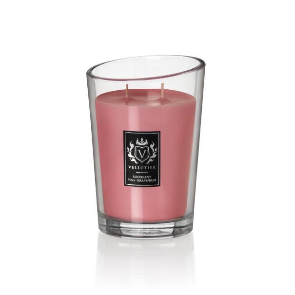Duża świeca zapachowa Succulent Pink Grapefruit VELLUTIER bez przykrywki